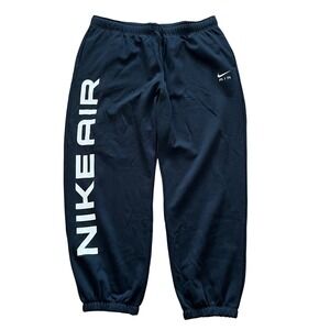 Nike Air Womens Oversized High Rise Fleece Sweatpants Black FB8051-010 XL NWT